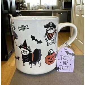 Halloween Mug Dogs Wearing Costumes Stoneware Clementine New With Tag Speckled